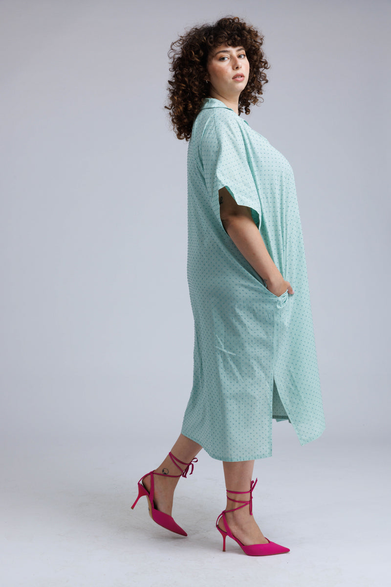Etta Blouse Dress in Structured Woven Cotton - ADAM BRODY Zürich
