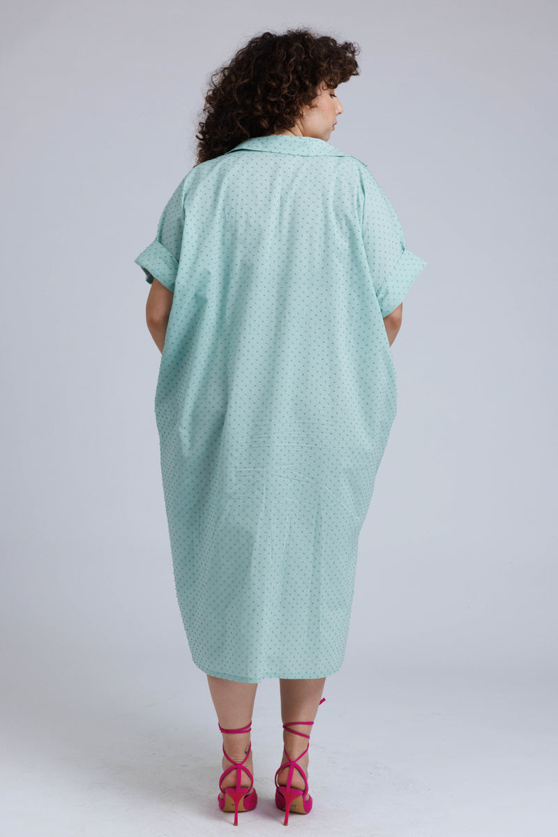 Etta Blouse Dress in Structured Woven Cotton - ADAM BRODY Zürich