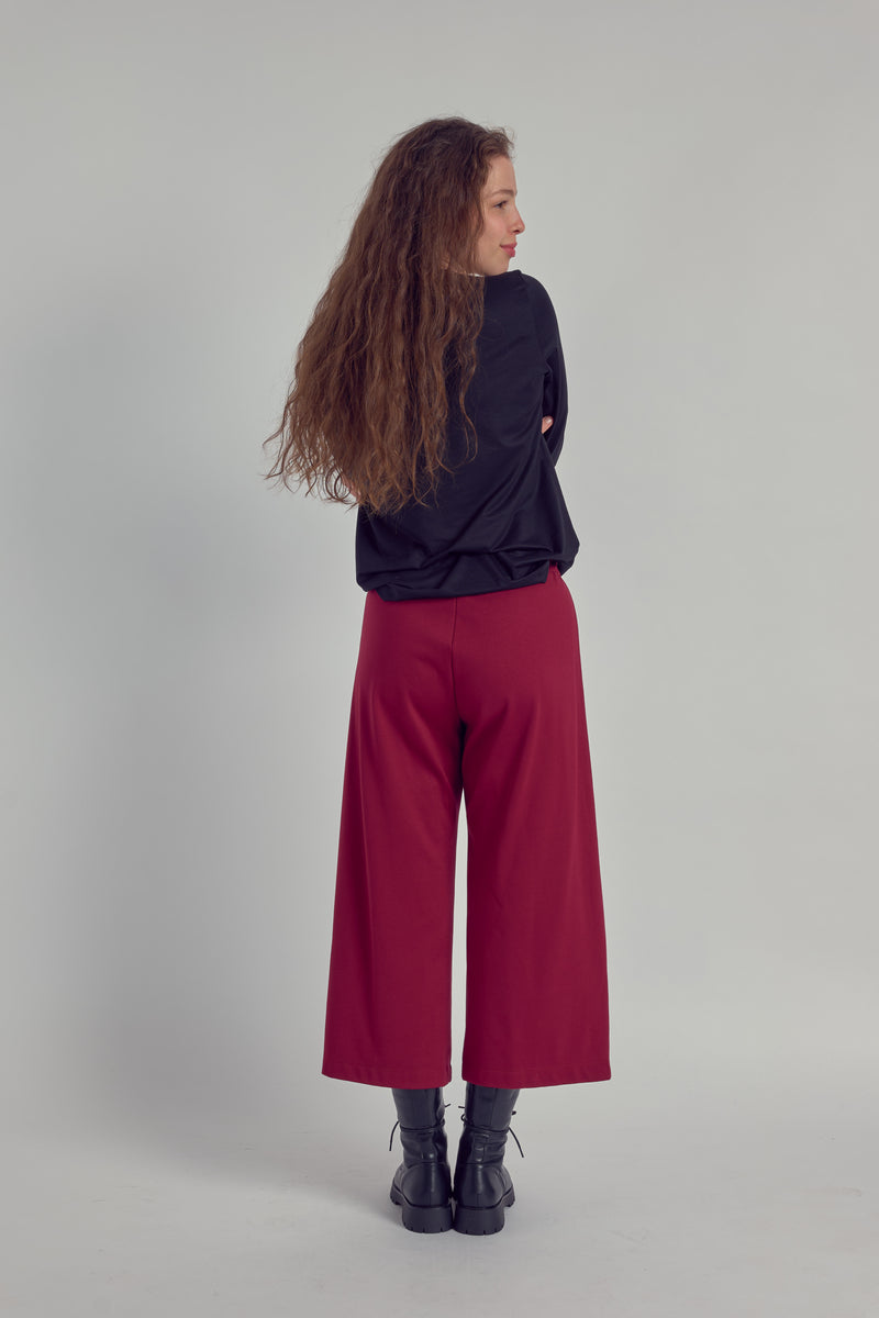 Ceres Culotte Trousers in Heavy Viscose-Jersey